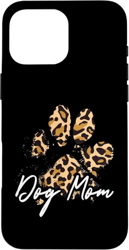 Vista 19 de Dog Mom Gift Leopard Paw Print Fur Mama Case para iPhone 17