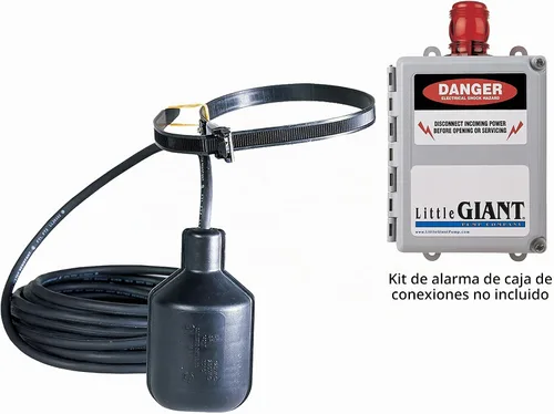 Vista 4 de Little Giant CFST Interruptor Flotante de Control de 115/230 Voltios (Sin Enchufe) para Paneles de Control y Alarmas con Cable de 20 Pies, Negro