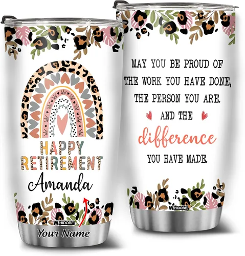Vista 21 de WHIDOBE Vaso de jubilado personalizado (1 niño) personalizado jubilado bajo nueva administración, mira a los nietos para obtener detalles, vaso