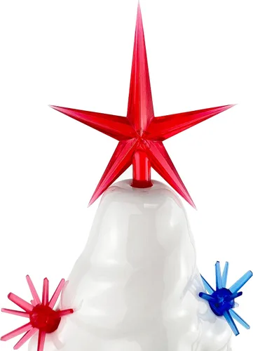 Vista 3 de National Artcraft Estrellas modernas medianas para árboles de Navidad de cerámica, varios colores (10 estrellas)