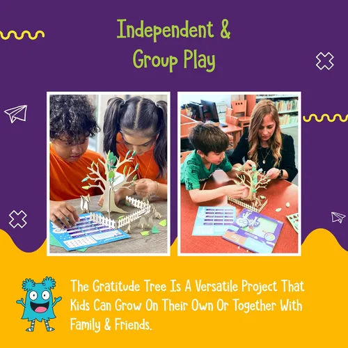 Vista 3 de Open The Joy Árbol de gratitud: un viaje lúdico para cultivar el agradecimiento y la resiliencia en los niños: ¡Participan, aprendan y crecen