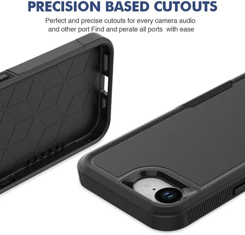 Vista 177 de Jeylly Funda para iPhone SE/Funda para iPhone 5S, Exterior de Plástico Duro que Absorbe Golpes + Interior de Silicona de Goma Defensor contra