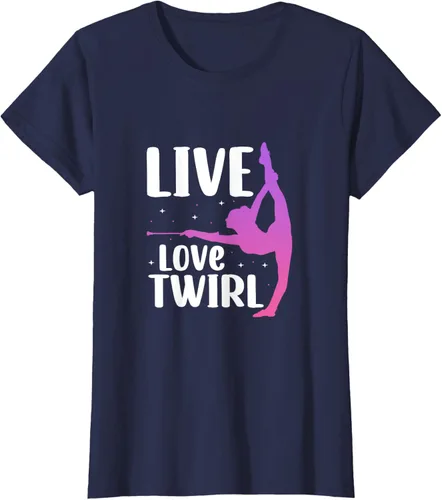 Vista 27 de Camiseta Twirl Baton Twirling Twirler Majorettes, Negro