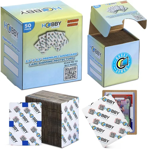Vista 9 de Hobby Armor - Paquete de 100 protectores de envío de tarjetas coleccionables de 3.5 x 4.5 pulgadas con esquinas redondeadas, protector de tarjetas