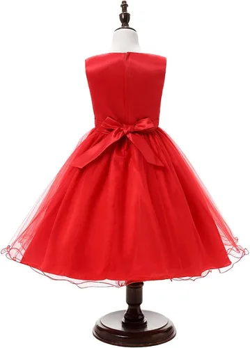 Vista 4 de DreamHigh vestido de concurso de belleza con flores y lentejuelas para niñas