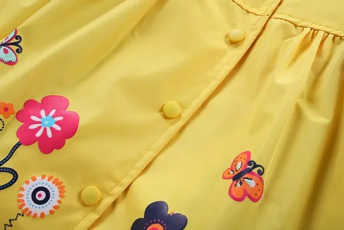 Vista 5 de Chaqueta impermeable con capucha para bebé y niña de 1 a 5 años, con estampado floral, rompevientos