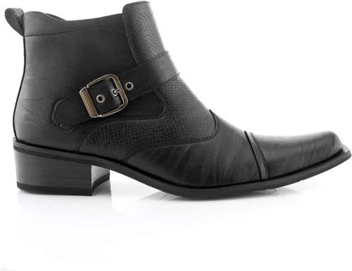 Vista 4 de Ferro Aldo Alejandro MFA606326 - Botas de vestir de espuma viscoelástica para hombre, estilo casual, con hebilla de alta occidental, botas de vestir