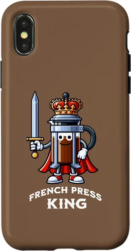 Vista 5 de Carcasa divertida para iPhone 16 The French Press King