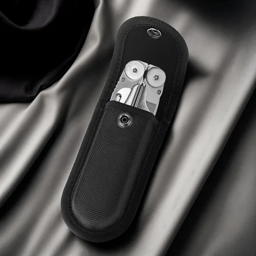 Vista 6 de 2 piezas de funda de nylon para navaja de bolsillo, funda de cuchillo plegable con cierre de presión y asa para cinturón, estuche para cuchillo
