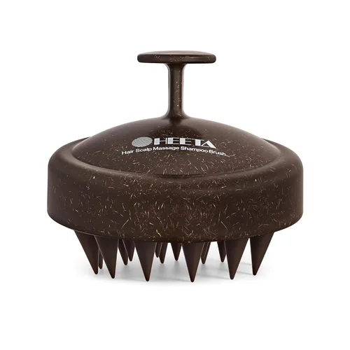 Vista 30 de Cepillo de masaje para cuero cabelludo Heeta, cepillo de silicona para aplicar champú, negro, Negro