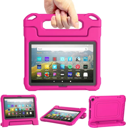 Vista 13 de DJ&RPPQ Funda resistente a prueba de golpes para niños, resistente (incompatible con Sony Nokia de 8 pulgadas) con soporte para niños, color negro