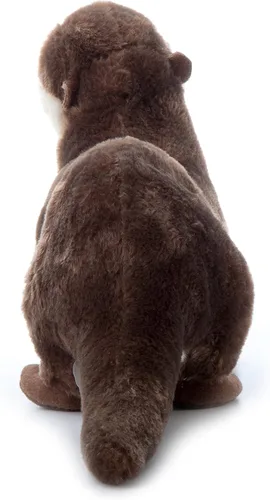 Vista 4 de The Petting Zoo Animal de peluche de nutria de río, regalos para niños, animales salvajes del zoológico Onez, juguete de peluche para correr de 18