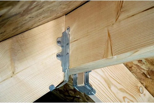 Vista 5 de Simpson Strong-Tie LRU28Z - LRUZ - Percha de viga para montaje en cara, conectores de construcción de madera con pendiente ajustable, acero
