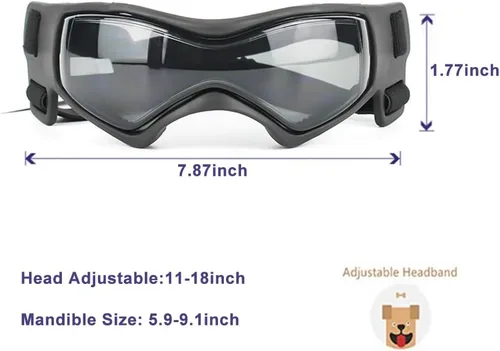 Vista 4 de Gafas de protección UV para perros pequeños y medianos, impermeables, resistentes al viento, para senderismo, ciclismo al aire libre (rosa)