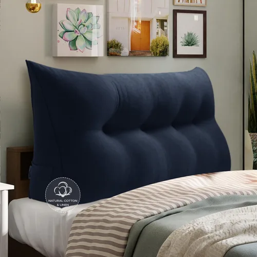 Vista 37 de WOWMAX - Almohada grande triangular con respaldo para cabecera, almohada de posicionamiento para lectura en forma de cuña, con funda extraíble