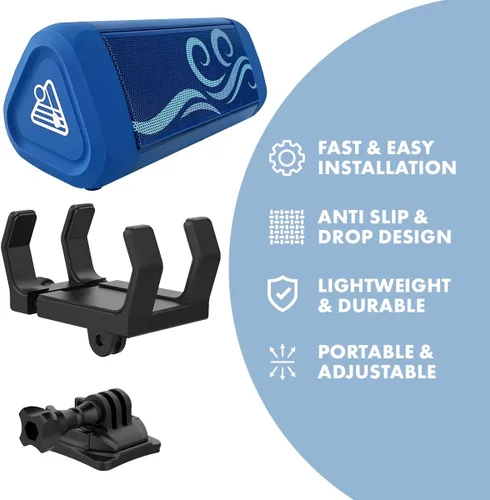 Vista 3 de OontZ Soporte de altavoz Bluetooth – Capacidad para altavoces Angle 3 SUP Edition – para tabla de remo, tabla de surf, kayak y más (negro)