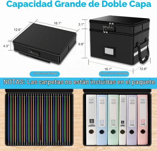 Vista 5 de RHM Caja incombustible del documento de 2 capas con la cerradura