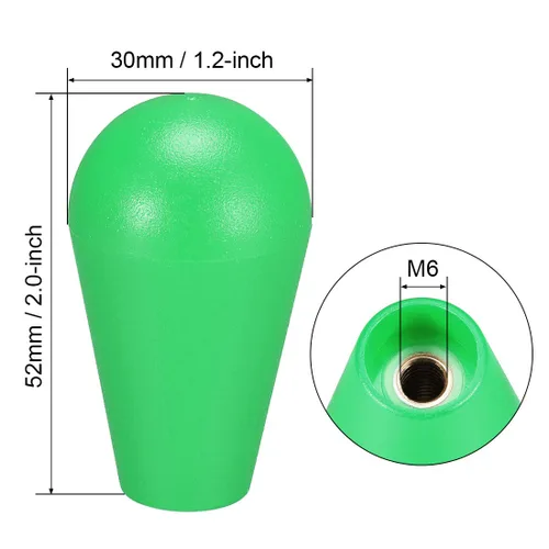 Vista 2 de uxcell Ellipse Oval Joystick Head Rocker Ball Top Handle Arcade Game DIY Parts Replacement Green