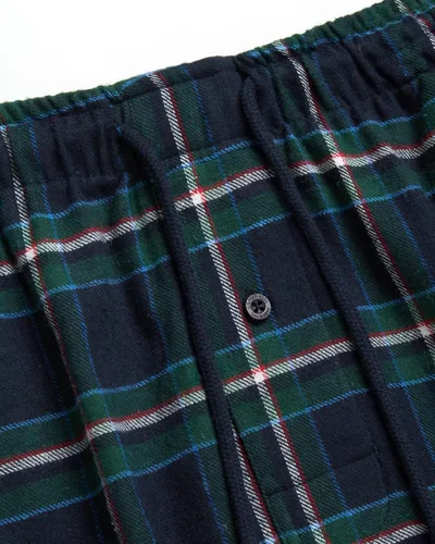 Vista 4 de U.S. Polo Assn. Conjunto de pijama para hombre, camiseta de manga larga de punto gofre de 3 piezas, pantalones de franela y pantalones cortos