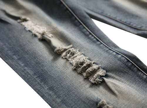 Vista 5 de MICKASON jeans rasgados y entallados para hombre