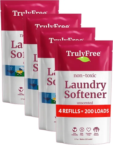Vista 11 de Truly Free Suavizante de telas natural, no tóxico para pieles sensibles de bebés y niños, acondicionador suavizante de ropa a base de plantas