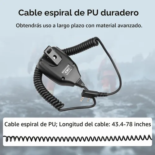 Vista 8 de Retevis Micrófono de altavoz de hombro Walkie Talkie de 2 pines, paquete de 5 para Retevis H-777/RT22/RT68/RT21/H777S, compatible con BAOFENG