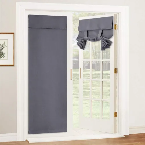 Vista 43 de RYB HOME 2 paneles 100% opacos para puerta de aula, 8 pulgadas de ancho x 36 pulgadas de largo, color beige biscotti, sin taladro, para ventana