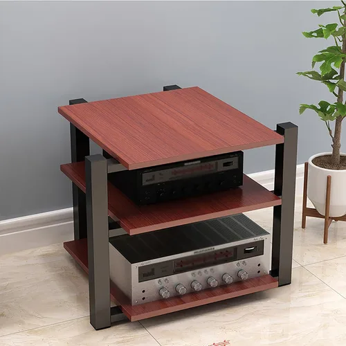 Vista 13 de Soporte para medios AV, estantería audiovisual, gabinete estéreo, torre de estante de audio, gabinete de consola de reproductor de discos, estantes