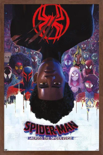 Vista 7 de Trends International Marvel Spider-Man: Across the Spider-Verse - Póster oficial de pared de una hoja, 22.38 x 34 pulgadas, versión enmarcada