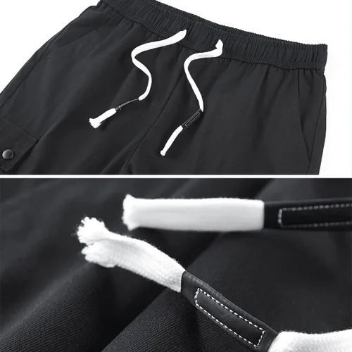 Vista 3 de Msmsse Pantalones cortos de senderismo para mujer, suaves, informales, ligeros, deportivos, hasta la rodilla, pantalones cortos de verano