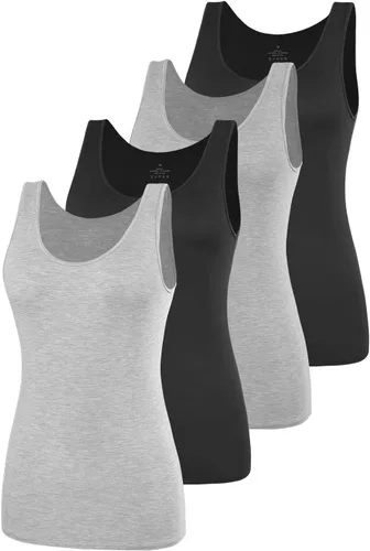 Vista 18 de AMVELOP - Camiseta básica sin mangas para mujer, ropa interior, camiseta sin mangas en paquete de 2-4