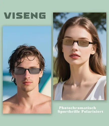 Vista 6 de Viseng Gafas de lectura y gafas de sol 3 en 1 con luz azul, lectores ultraligeros sin montura para hombres y mujeres, visión HD para interiores