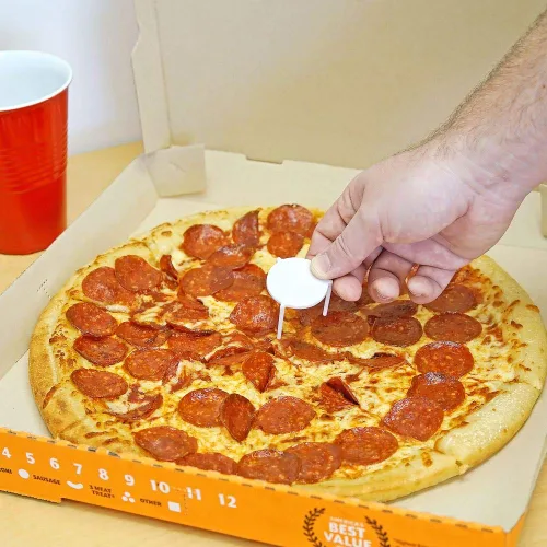 Vista 5 de Southern Homewares Pizza Lid Saver White Plastic Support Stand for Home or Restaurant 1000 Pack