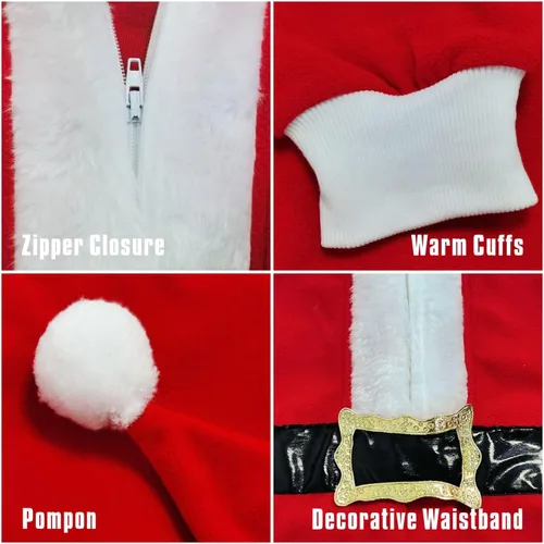 Vista 49 de Wizland Disfraz de animal para niños, leopardo, vaca, mono, reno, gato negro, dálmata, muñeco de nieve, mono de Papá Noel
