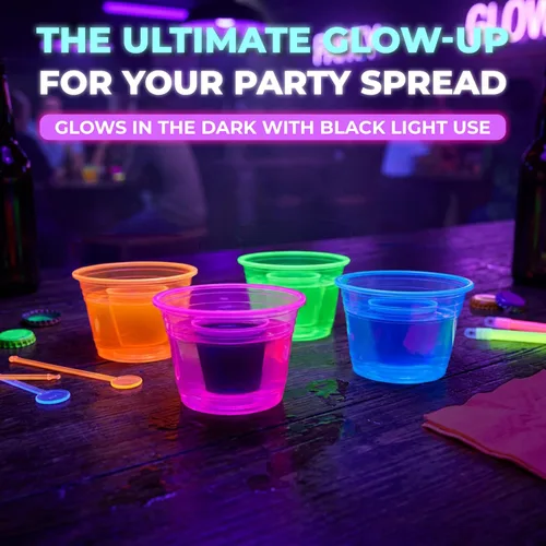 Vista 8 de Party Essentials Jager Blaster - Vasos de plástico suave, 3 onzas, 50 unidades, neón surtidos Variado neón