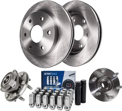 Vista 18 de Detroit Axle - Kit de frenos para Nissan Rogue 2014-2019, 2015 2016 2017 2018 Rotores de freno de disco de cerámica Reemplazo de pastillas de freno