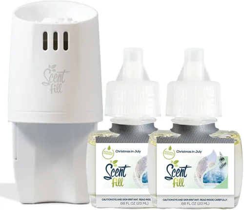 Vista 9 de Scent Fill Ambientador enchufable de sidra de manzana, repuestos de aceite perfumado, 2 recambios + difusor