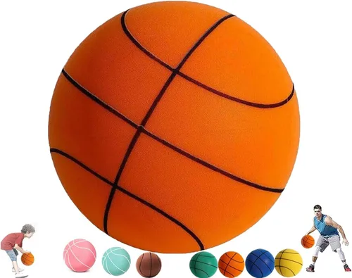 Vista 15 de Baloncesto silencioso, balón silencioso para interiores, baloncesto silencioso con asas, baloncesto de espuma silenciosa, baloncesto silencioso