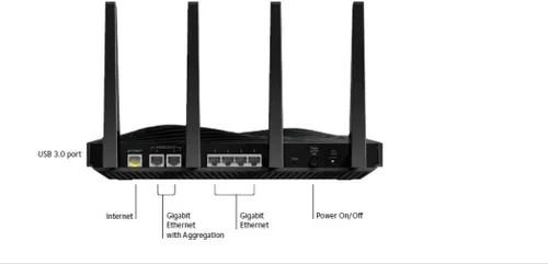 Vista 5 de Router WiFi inteligente AC1750 Netgear, doble banda gigabit 802.11ac (R6400-100NAS)