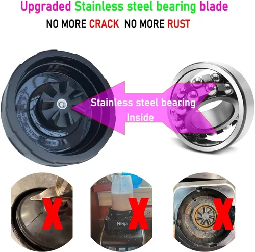Vista 5 de [Nuevo Modelo] Cuchilla de Repuesto para Licuadora y Accesorios de Vaso de 24 Onzas, Solo Compatible con Nutri Ninja SS150, SS151, SS300, SS350