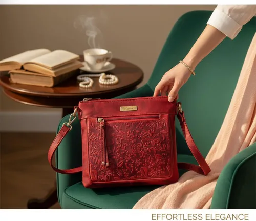 Vista 31 de VALENCHI Real Genuine Leather Women's Crossbody Purse/Bag With Adjustable Strap