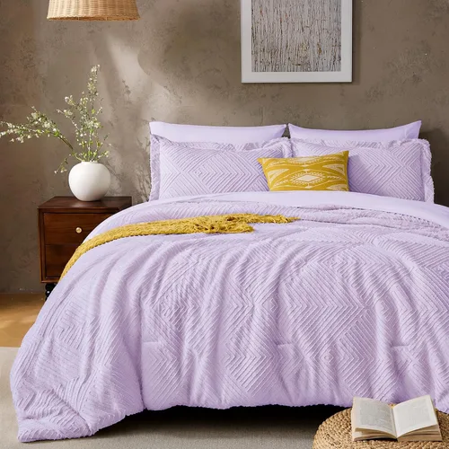 Vista 13 de JOLLYVOGUE Juego de edredón Queen de 7 piezas, cama bohemia copetuda en una Edredón ultra suave, certificado OEKO-TEX, para todas las estaciones