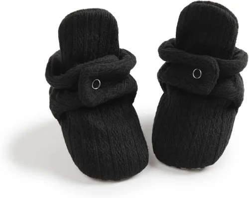 Vista 37 de Botines de forro polar para bebés, niños y niñas, pantuflas antideslizantes con agarre suave, zapatos de calcetín para recién nacidos, cuna