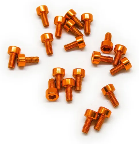 Vista 2 de 20pcs M3x6mm Tornillos de cabeza de zócalo 6063 Aluminio Hex Socket (Anodized Colors) (negro)