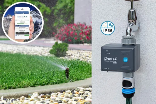 Vista 2 de LinkTap Temporizador de agua inalámbrico G1S (requiere pasarela), temporizador inteligente de grifo de manguera de riego, mayor rango que