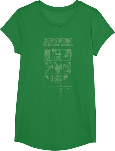 Vista 47 de David Bowie - Camiseta And The Spiders From Mars Faded, Negro