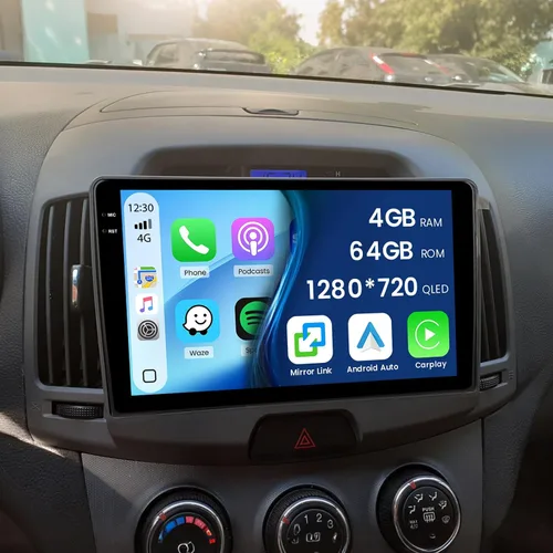 Vista 11 de 【HiFi mejorada】Radio Android 2+64G para Hyundai Elantra 2007-2010 con CarPlay, pantalla táctil de 9 pulgadas, compatible con Android Auto navegación