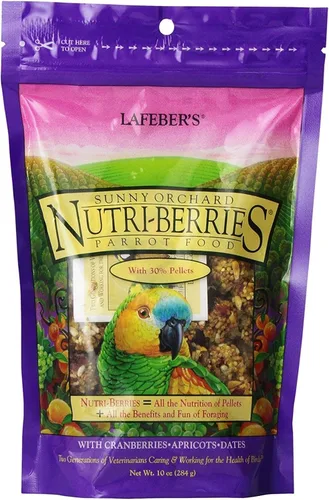 Vista 3 de LAFEBER'S - Alimento para pájaros de mascotas Nutri-Berries de frutas tropicales, hecho con ingredientes no transgénicos y de grado humano