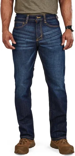 Vista 5 de 5.11 Tactical Defender-Flex Jeans de bota recta para hombre, tejido elástico mecánico, bolsillos clásicos, estilo 74477