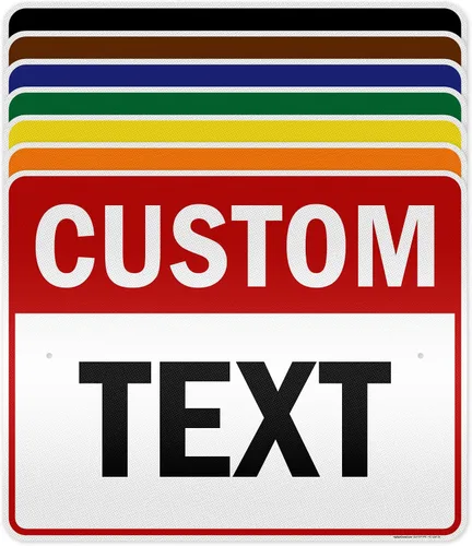 Vista 14 de Cartel personalizado, cartel personalizado para negocios, uso en interiores/exteriores. 7x10 pulgadas, aluminio 0.040 libre de óxido, resistente a